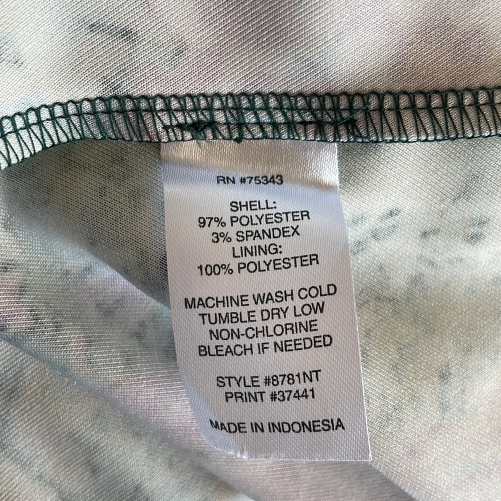 CYNTHIA ROWLEY SLEEVELESS FLORAL PRINT FIT N FLARE DRESS, GREEN, SZ 6 - Picture 12 of 12